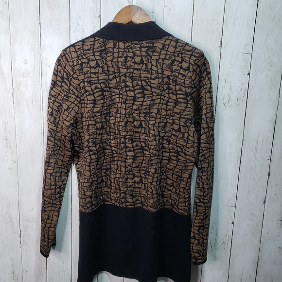 Exclusively Misook Black Brown Acrylic Print Sz M - Picture 4 of 4